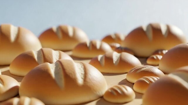 Artisanal Miniature Bread Rolls for Dollhouse Bakery and Food Photography