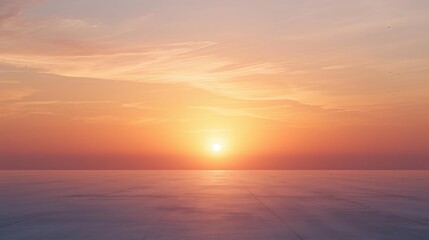 Obraz premium Sunset Reflection Over Calm Water