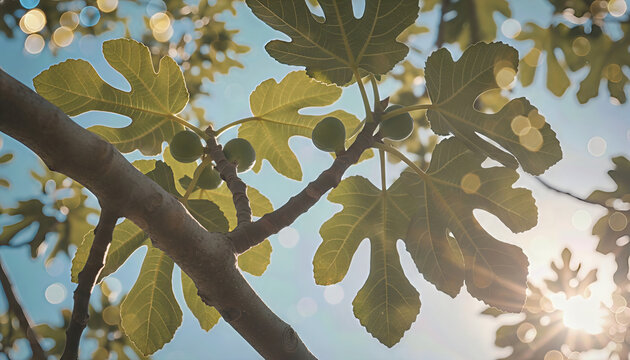 Underside Fig Branch Bokeh