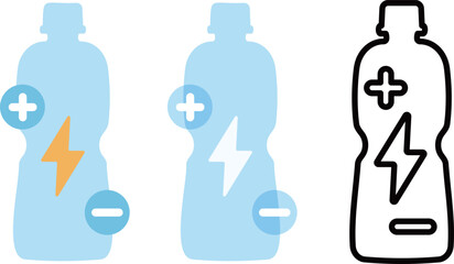 Obraz premium Electrolyte Drink Icon (Hydration and Energy Recovery)