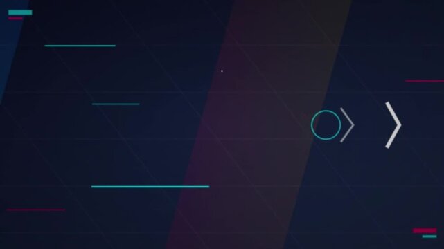 Abstract futuristic digital background featuring geometric shapes and arrows for modern technology and corporate presentations.