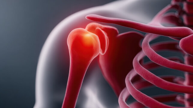 Shoulder joint inflammation red pain medical animation joint pain bone joint upper limb anatomy health care disease human body