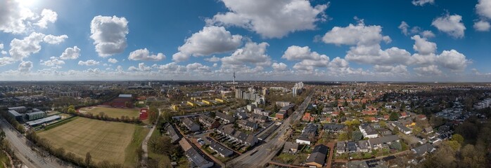 Air view of Misburg, Hanover. Germany © Sergej Borzov