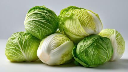 Fototapeta premium Cabbage pile fresh vegetable green cabbage napa cabbage white cabbage leafy vegetable raw food produce market healthy food organic vegetable