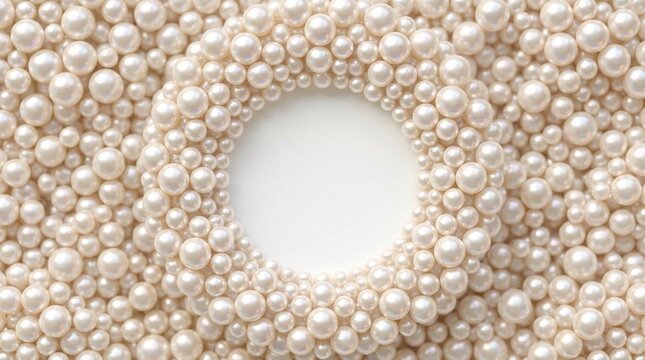 3D Pearl Cluster Pattern Creamy White Rainbow Overtones