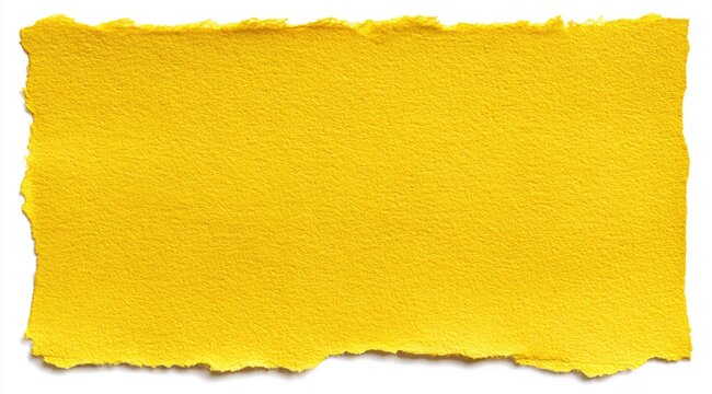 Textured, bright yellow paper with deckle edge