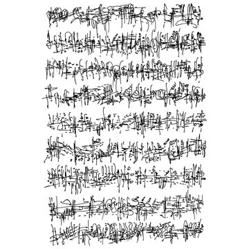 The grunge texture handwritte notes display messy handwritten text on a paper.