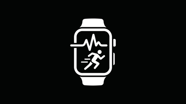 Smartwatch Tracking Heart Rate and Running Activity