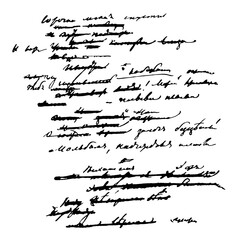 Grunge texture handwritte notes on a white background © Sentimental Visual