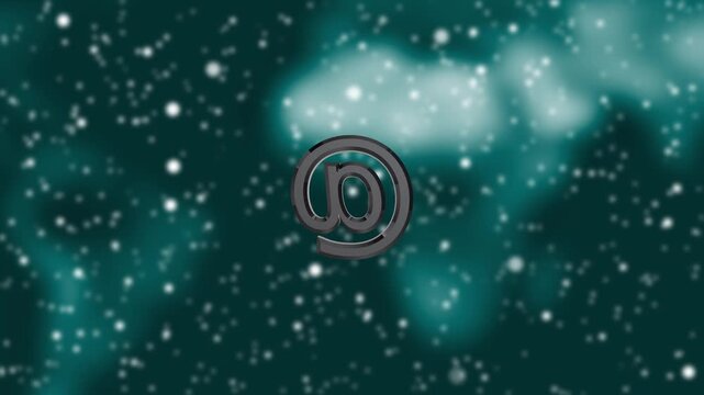 at sign, @ symbol, metallic icon, rotating animation, seamless loop, hd 1080, email icon, internet symbol, communication, 3d rotation, reflective metal, motion graphics, loop animation, tech icon, dig