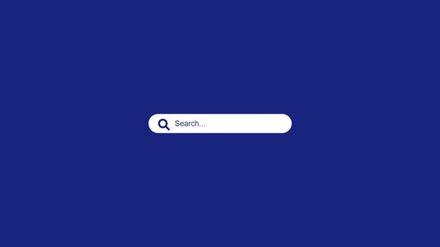 Minimalist search bar on a dark blue background