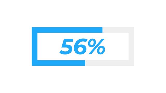 Digital percentage counter loading animation 100% 4k motion graphic