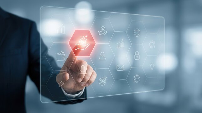 Highlighting a personalization marketing concept, a person engages with a screen for best quality, exclusive product offerings.