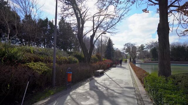 View of Genclik Parki in Ankara Turkey