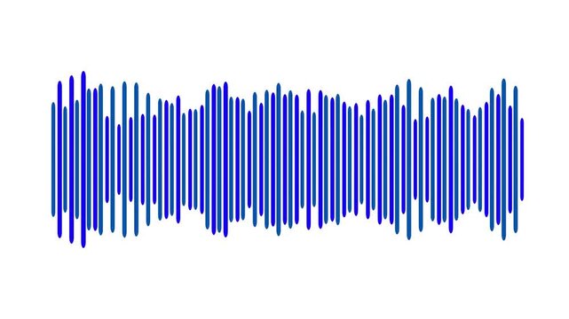 Color line audio wave visualization voice record. Music equalizer, audio waves or sound frequency Isolated Background. Futuristic sound wave visualization, audio visualizer on white screen background