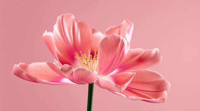 pink tulips isolated on white