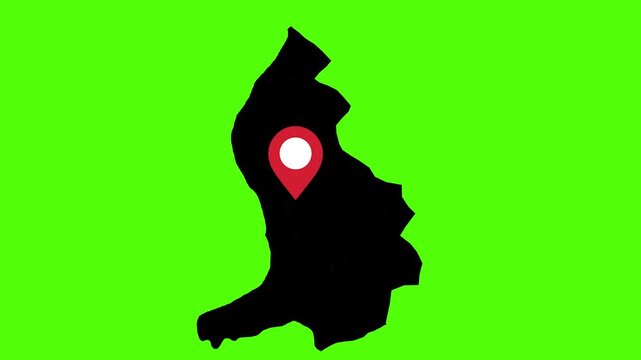 Liechtenstein Map With Red Location Pin Highlight Geographic Animation	
