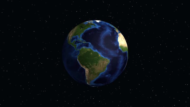 Earth Zoom Animation Focusing on Cairo Egypt with Geographic Coordinates