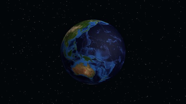 Earth Zoom Animation to Port Harcourt Nigeria with Geographic Data Overlay