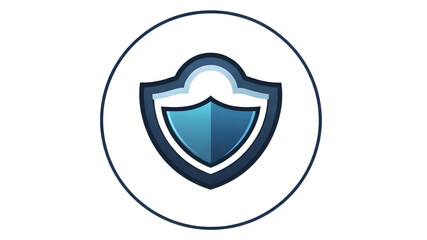 Obraz premium Blue Gradient Shield Security Icon Vector