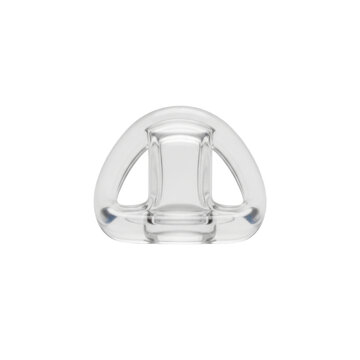 Transparent silicone nasal dilator for anti-snoring and improved breathing during sleep, isolated on white background