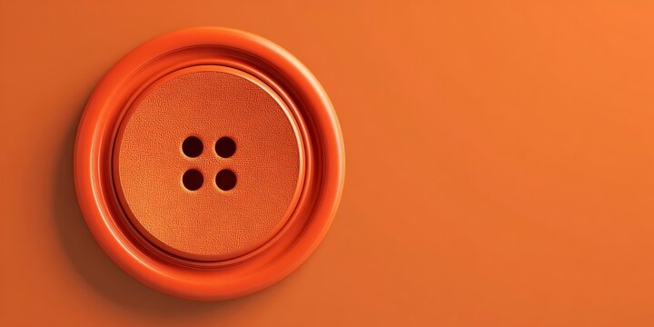 Bright Orange Button on Solid Orange Background