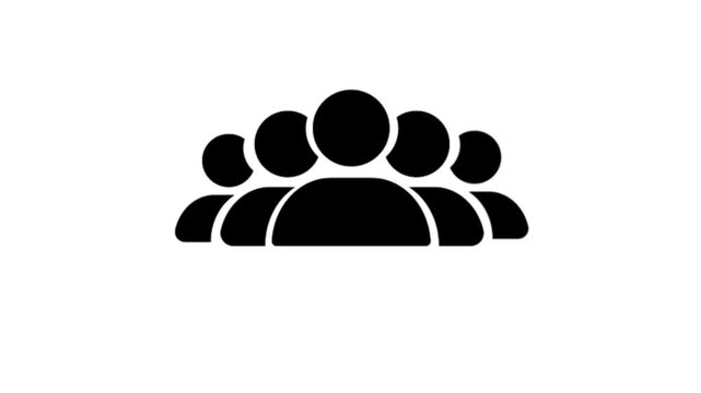 People group icon animation. Team people. User profile symbol. Group of people or group of users collection
