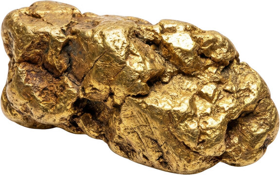 A large irregularly shaped highly textured lustrous golden nugget with visible geological formations and crystalline structures gold nugget precious metal natural gold raw gold