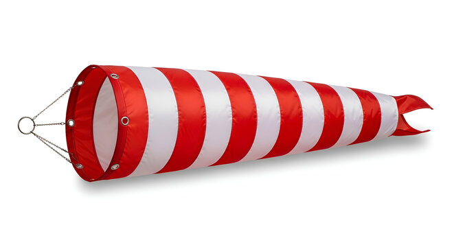 Inflatable wind sock for aviation purposes.