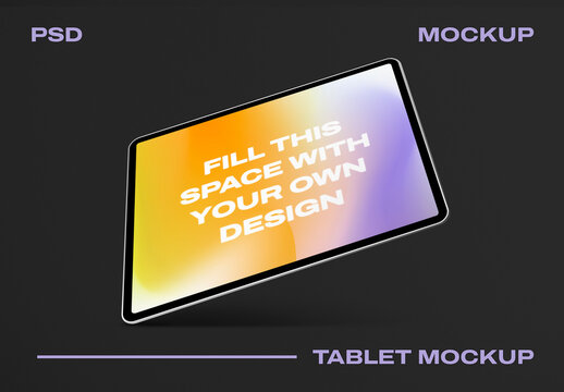 Modern Tablet Mockup Design PSD