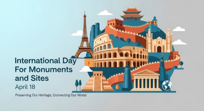 Celebrating international day for monuments and sites on april 18th globally
