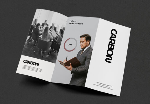 Corporate Brochure Mockup Design Template PSD