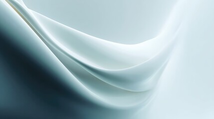 Fototapeta premium Soft Fabric Flowing in Elegant Curves, Subtle Light Tones, and Smooth Textures Create a Serene and Tranquil Background for Artistic Projects and Designs
