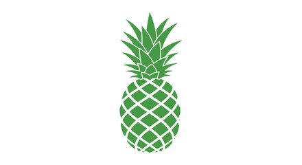 Obraz premium Green Pineapple Illustration Simple Design Element.