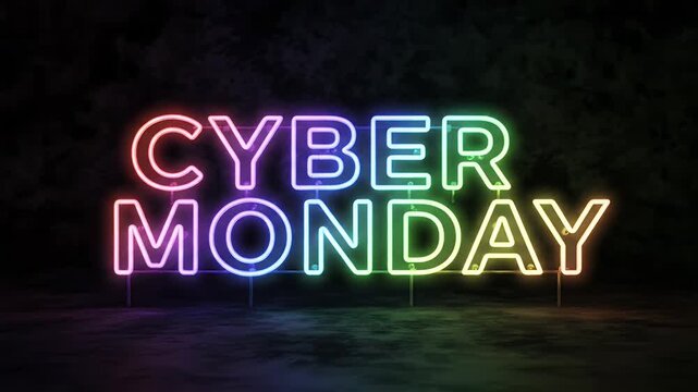 Cyber Monday Neon Sign Illumination Event