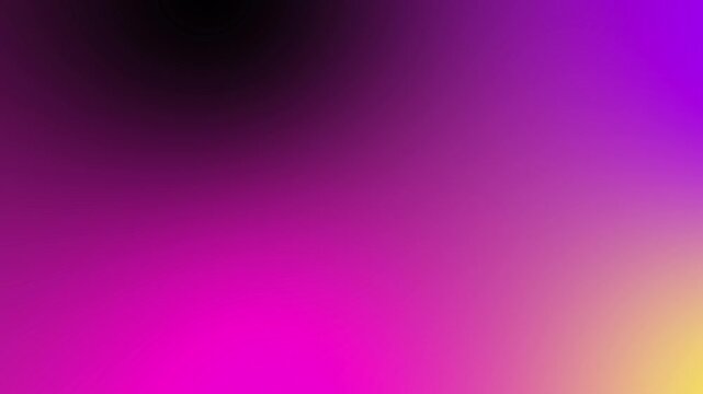 Vibrant Color Gradient: An abstract image featuring a seamless blend of striking hues, transitioning smoothly from a deep, mysterious purple to a vivid, energetic pink and ending in soft yellow.