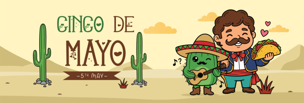 poster flyer cinco de mayo template
