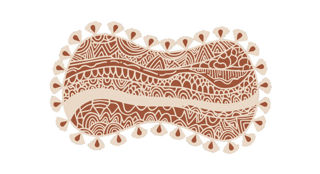 Intricately Designed Brooch with Beaded Edging.