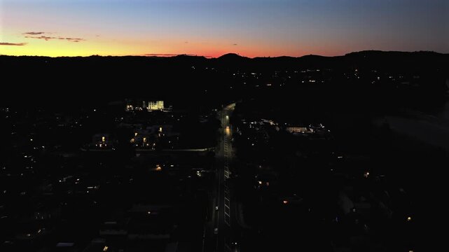 Orewa Sunset Night Aerial 3