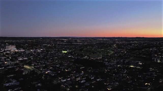 Orewa Sunset Night Aerial 2