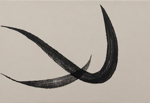 Abstract Sumi-e Design Using Traditional Calligraphy Techniques