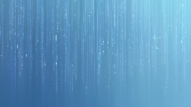 Digital matrix background with falling binary code and light rain effect