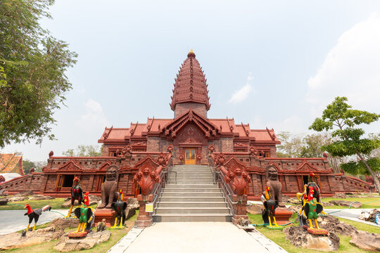 Ancient brick and stone pagodas are unique examples of historical architecture in Thai temples, showcasing Buddhist art and the cultural tourism of Thailand.