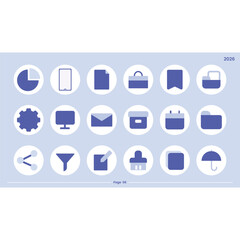 Fototapeta premium UI UX Icon Pack, UI UX Icon Bundle, Icon Mockup, Illustrations, Thumbnail