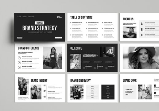Creative Brand Strategy Presentation Template Layout