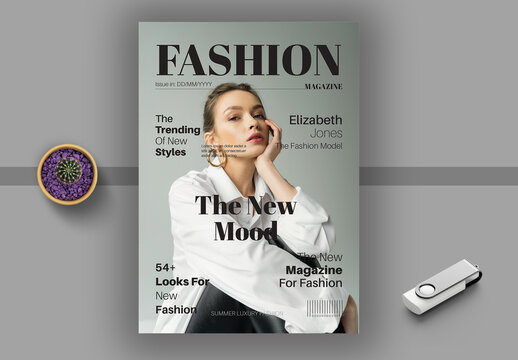 Fashion Magazine Cover Layout