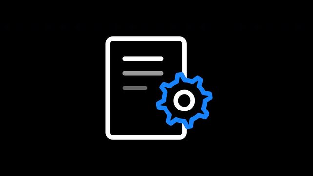 Animated data processing engine icon representing data flow, analytics, and system operations. Ideal for cloud computing, big data processing, and digital infrastructure platforms.