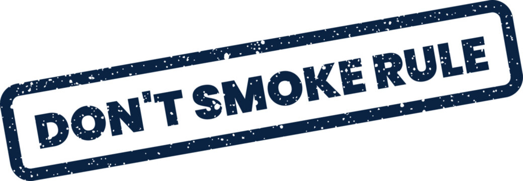Textured rubber stamp mark conveying a clear do not smoke rule for official policy implementation