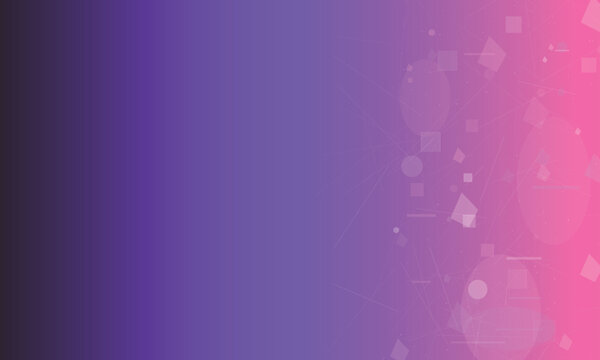 Gradient background, with geometric shapes, and thin lines, abstract purple pink