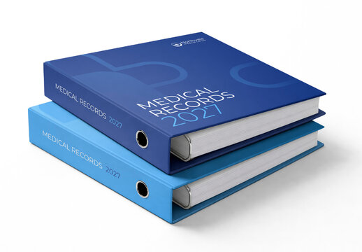 Organized Medical Records Binder Mockups PSD